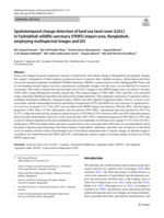 Spatiotemporal change detection of land use land cover (LULC) in Fashiakhali wildlife sanctuary (FKWS) impact area, Bangladesh, employing multispectral images and GIS