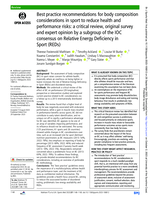 Best practice recommendations for body composition considerations in sport to reduce health and performance risks: a critical review, original survey and expert opinion by a subgroup of the IOC consensus on Relative Energy Deficiency in Sport (REDs)