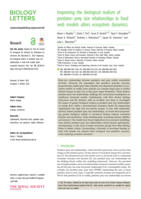 Improving the biological realism of predator–prey size relationships in food web models alters ecosystem dynamics