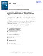 Children with disability in competitive Little Athletics: a systems thinking approach to rules and law