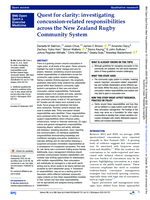 Quest for clarity: investigating concussion-related responsibilities across the New Zealand Rugby Community System
