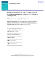 Healthcare professionals' cultural safety practices for indigenous peoples in the acute care setting - a scoping review
