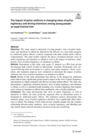 The impact of police uniforms in changing views of police legitimacy and driving intentions among young people: an experimental trial