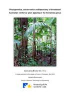 Phylogenetics, conservation and taxonomy of threatened Australian rainforest plant species of the Fontainea genus