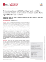 Proteomic analysis of anti-MRSA activity of caerin 1.1/1.9 in a murine skin infection model and their in vitro anti-biofilm effects against Acinetobacter baumannii