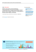Nebrius ferrugineus (Chondrichthyes: Orectolobiformes: Ginglymostomatidae) record and the role of citizen science for conservation in Morotai North Maluku Indonesia
