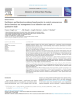 Facilitators and barriers to evidence-based practice in central venous access device insertion and management in an intensive care unit: a qualitative study