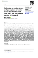 Reflecting on nation image and perceptions of nation brand: Scottish-themed pubs, bars and restaurants outside of Scotland