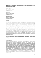 Reflections of Inequalities: The Construction of HIV/AIDS in Africa in the Australian Print Media
