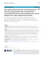 The Study of Ketamine for Youth Depression (SKY-D): study protocol for a randomised controlled trial of low-dose ketamine for young people with major depressive disorder