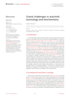 Grand challenges in arachnid toxinology and biochemistry