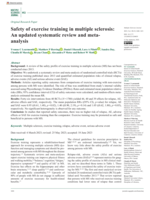 Safety of exercise training in multiple sclerosis: An updated systematic review and metaanalysis