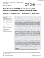 Prediction of visual field defects from macular optical coherence tomography in glaucoma using cluster analysis