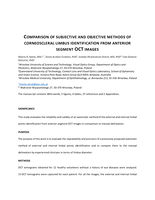 Comparison of Subjective and Objective Methods of Corneoscleral Limbus Identification from Anterior Segment Optical Coherence Tomography Images