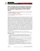 Effect of patch size and network architecture on a convolutional neural network approach for automatic segmentation of OCT retinal layers