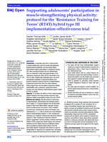 Supporting adolescents’ participation in muscle-strengthening physical activity: protocol for the ‘Resistance Training for Teens’ (RT4T) hybrid type III implementation–effectiveness trial