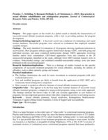 Best practice in sexual offender rehabilitation and reintegration programs