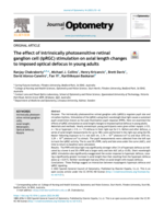 The effect of intrinsically photosensitive retinal ganglion cell (ipRGC) stimulation on axial length changes to imposed optical defocus in young adults