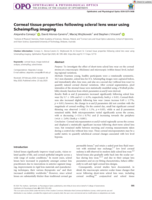 Corneal tissue properties following scleral lens wear using Scheimpflug imaging