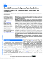 Choroidal Thickness in Indigenous Australian Children