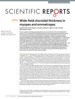 Wide-field choroidal thickness in myopes and emmetropes