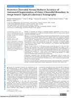 Posterior Choroidal Stroma Reduces Accuracy of Automated Segmentation of Outer Choroidal Boundary in Swept Source Optical Coherence Tomography