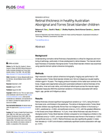 Retinal thickness in healthy Australian Aboriginal and Torres Strait Islander children