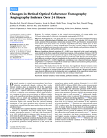 Changes in Retinal Optical Coherence Tomography Angiography Indexes Over 24 Hours