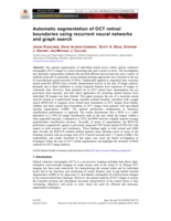Automatic segmentation of OCT retinal boundaries using recurrent neural networks and graph search