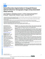 Retinal Boundary Segmentation in Stargardt Disease Optical Coherence Tomography Images Using Automated Deep Learning