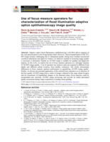 Use of focus measure operators for characterization of flood illumination adaptive optics ophthalmoscopy image quality