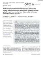 High sampling resolution optical coherence tomography reveals potential concurrent reductions in ganglion cell-inner plexiform and inner nuclear layer thickness but not in outer retinal thickness in glaucoma