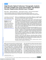 High-Density Optical Coherence Tomography Analysis Provides Insights Into Early/Intermediate Age-Related Macular Degeneration Retinal Layer Changes