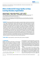 Effect of Altered OCT Image Quality on Deep Learning Boundary Segmentation