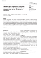 Working with Indigenous Australian communities designing a nutritional mHealth tool during the Covid-19 pandemic