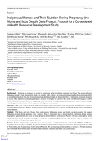 Indigenous Women and Their Nutrition During Pregnancy (the Mums and Bubs Deadly Diets Project): Protocol for a Co-designed mHealth Resource Development Study