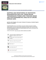 Mapping and Monitoring of Vegetation Regeneration and Fuel Under major Transmission Power Lines Through Image and Photogrammetric Analysis of Drone-Derived Data