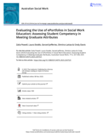 Evaluating the Use of ePortfolios in Social Work Education: Assessing Student Competency in Meeting Graduate Attributes
