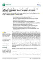 Impaired Lumbar Extensor Force Control Is Associated with Increased Lifting Knee Velocity in People with Chronic Low-Back Pain
