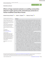 Effects of large mammal exclusion on seedling communities depend on plant species traits and landscape protection in human-modified Costa Rican forests