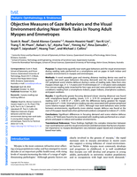 Objective Measures of Gaze Behaviors and the Visual Environment during Near-Work Tasks in Young Adult Myopes and Emmetropes