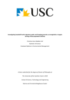 Investigating hawksbill turtle migratory paths and foraging grounds as strongholds or targets driving critical population declines