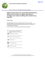 Exploring education for sustainable development (ESD) course content in higher education; a multiple case study including what students say they like