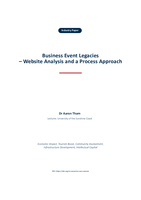 Business Event Legacies – Website Analysis and a Process Approach Industry Paper
