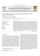 Do the unique properties of nanometals affect leachability or efficacy against fungi and termites?