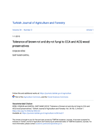 Tolerance of brown-rot and dry-rot fungi to CCA and ACQ wood preservatives