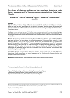 Prevalence of diabetes mellitus and the associated behavioral risks factors among the staff of three secondary schools in Owo, Ondo State, Nigeria