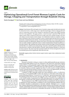 Optimizing Operational-Level Forest Biomass Logistic Costs for Storage, Chipping and Transportation through Roadside Drying