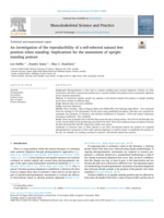 An investigation of the reproducibility of a self-selected natural feet position when standing: Implications for the assessment of upright standing posture