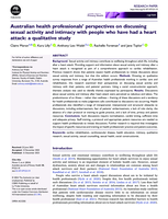 Australian health professionals’ perspectives on discussing sexual activity and intimacy with people who have had a heart attack: a qualitative study
